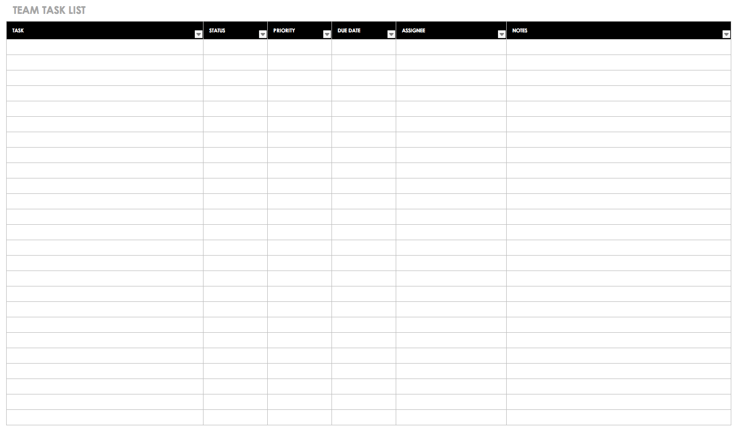 30+ Free Task And Checklist Templates | Smartsheet Intended For Blank Checklist Template Word