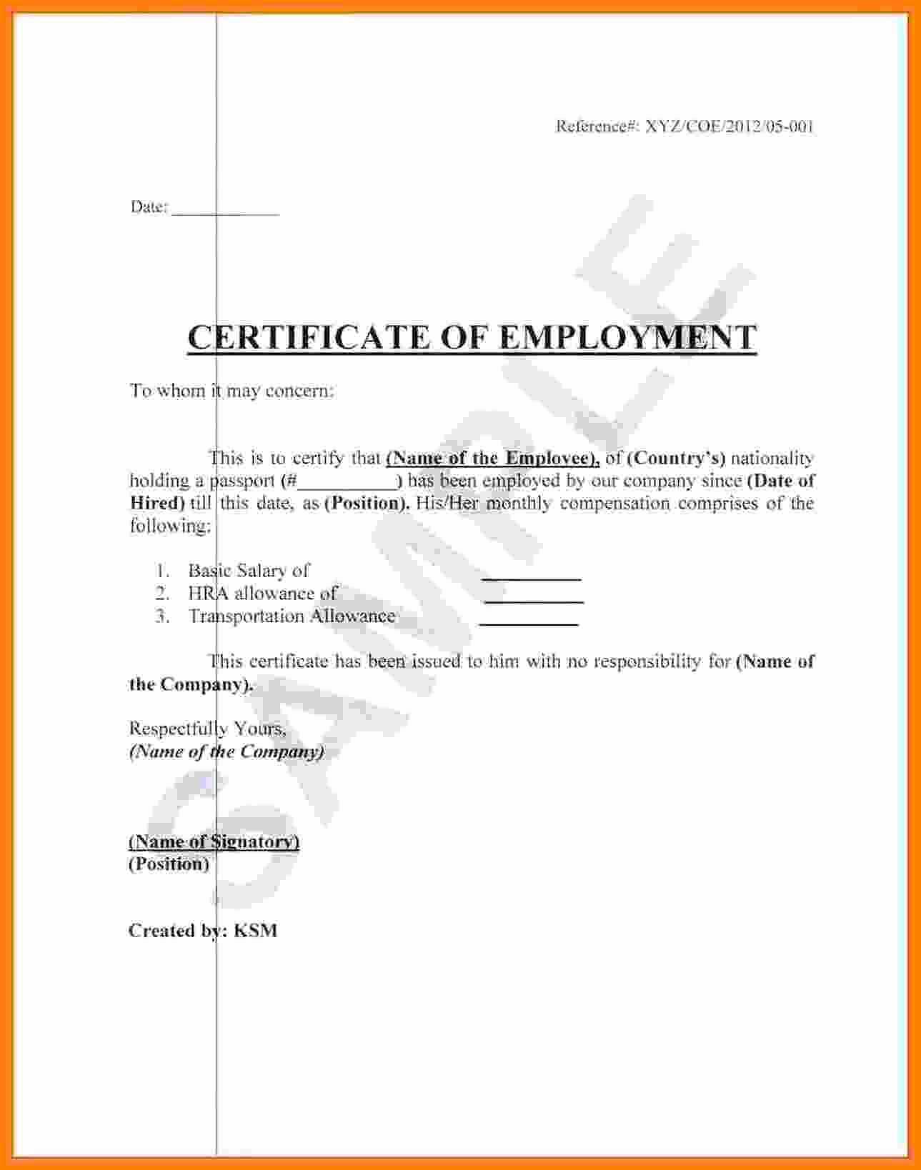 30 Sample Certificate Of Employment | Pryncepality Intended For Sample Certificate Employment Template