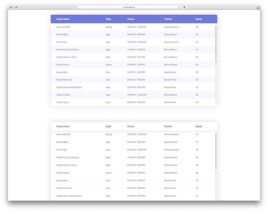 30 Simple Css3 & Html Table Templates And Examples 2019 In Html Report Template Download
