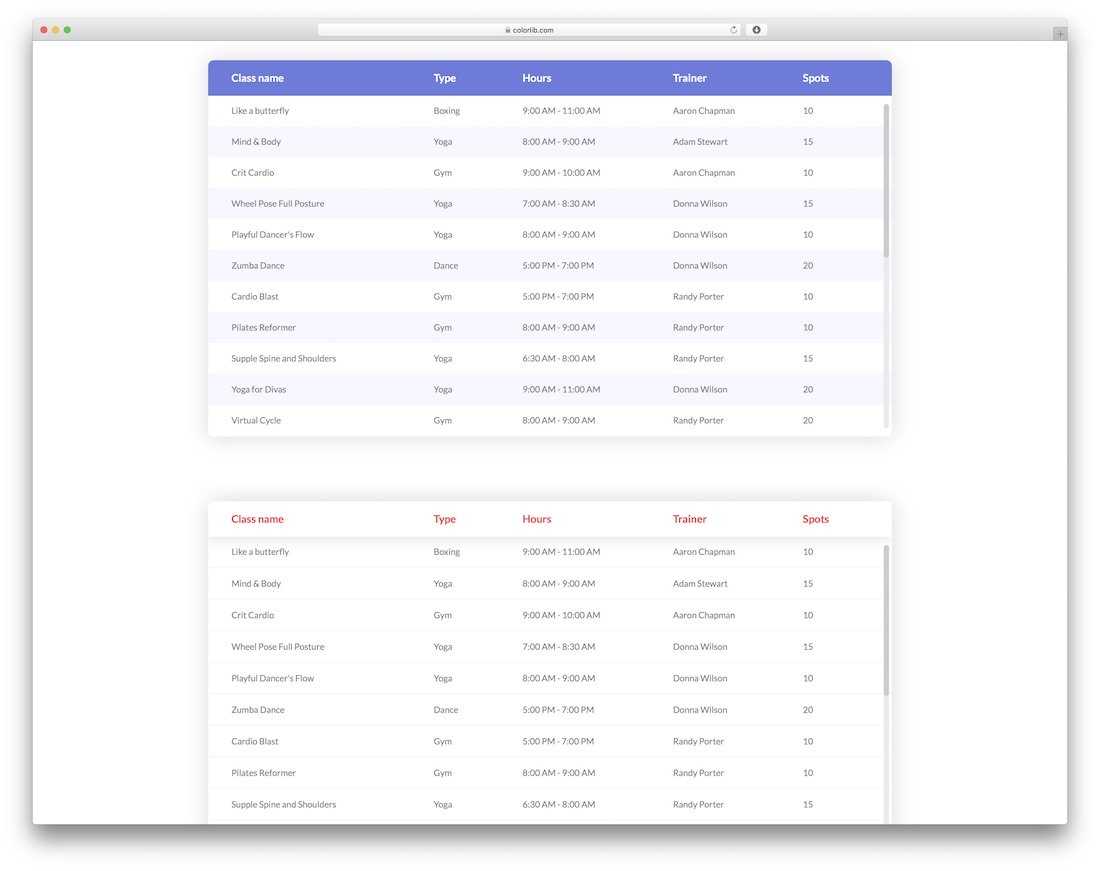 30 Simple Css3 & Html Table Templates And Examples 2019 In Html Report Template Download