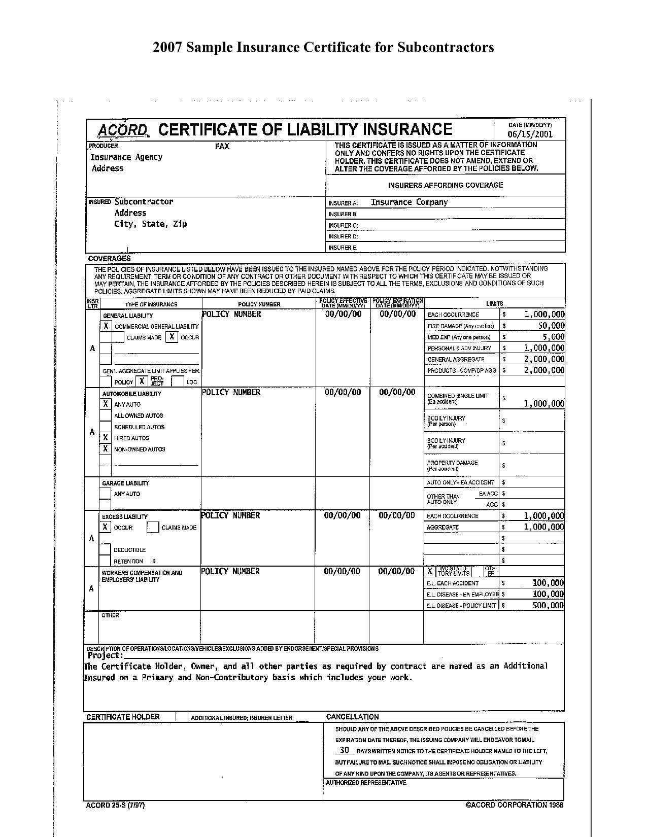 31 Simple Acord Certificate Of Property Insurance – Mallerstang Intended For Acord Insurance Certificate Template