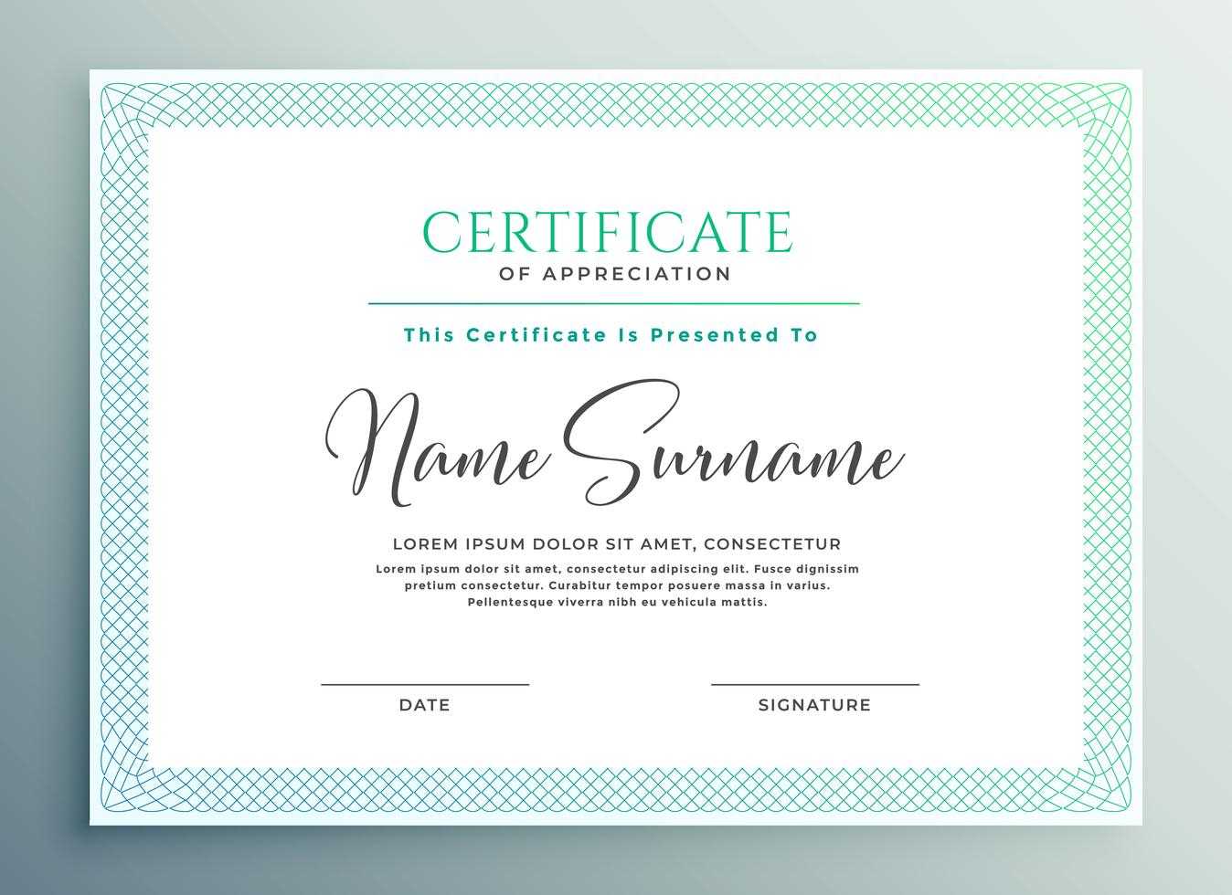 33+ Certificate Of Appreciation Template Download Now!! Intended For Certificate Of Appreciation Template Free Printable