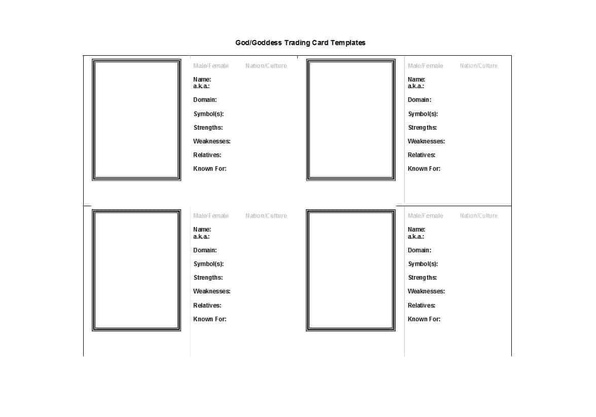 33 Free Trading Card Templates (Baseball, Football, Etc Pertaining To Free Trading Card Template Download