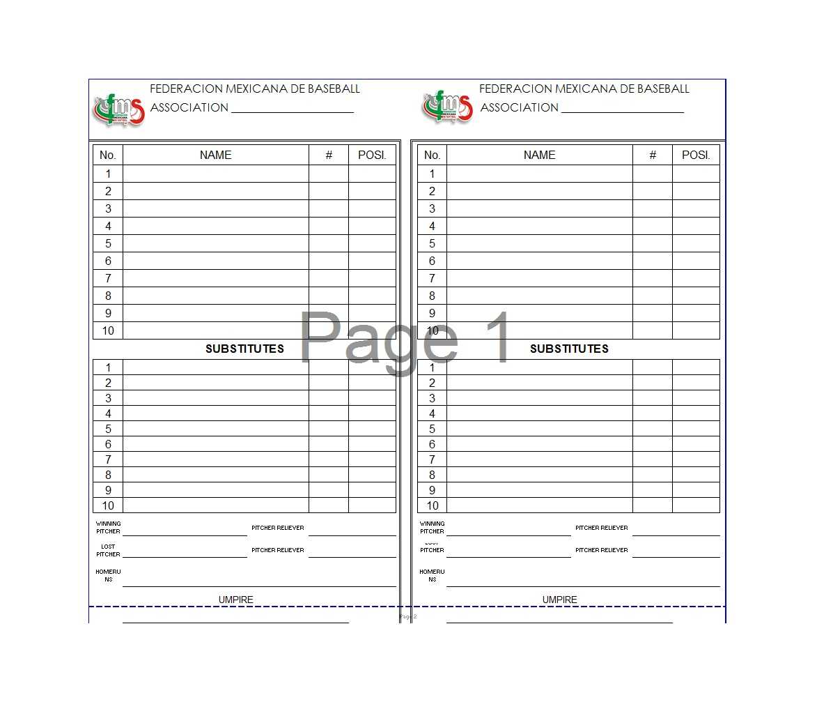 33 Printable Baseball Lineup Templates [Free Download] ᐅ For Dugout Lineup Card Template