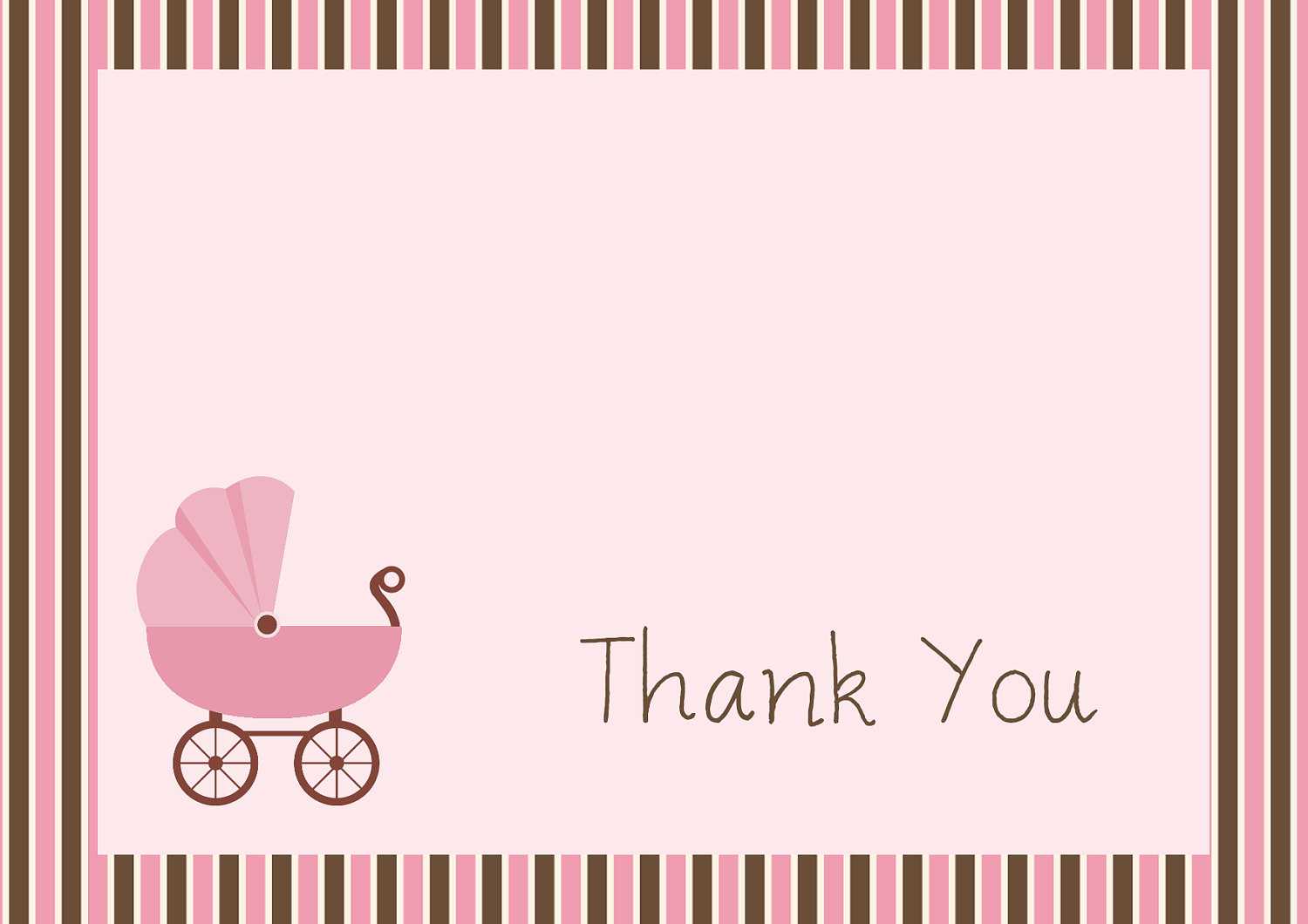 34 Printable Thank You Cards For All Purposes For Template For Baby Shower Thank You Cards