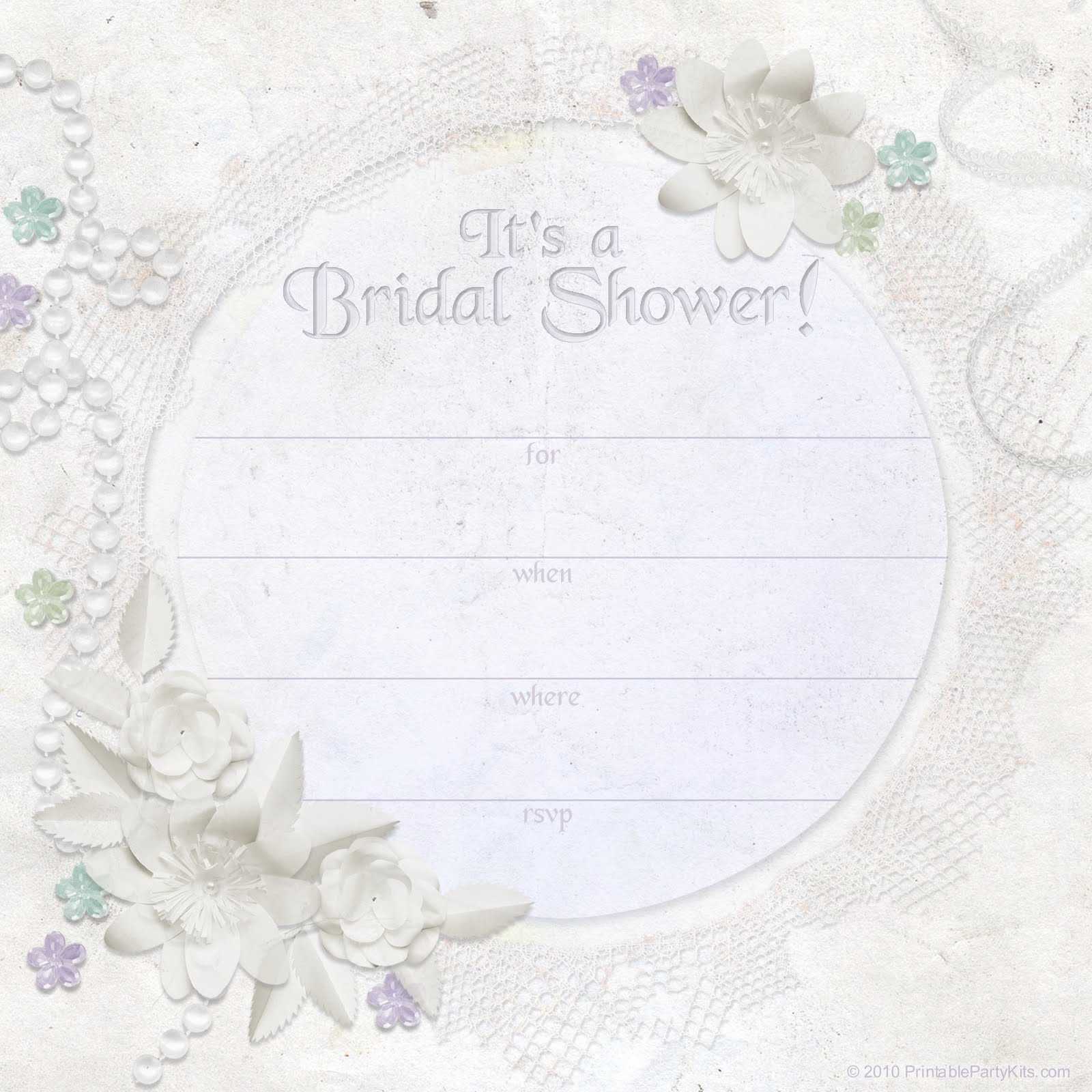 34 Stylish Bridal Shower Invitation Templates In Blank Bridal Shower Invitations Templates