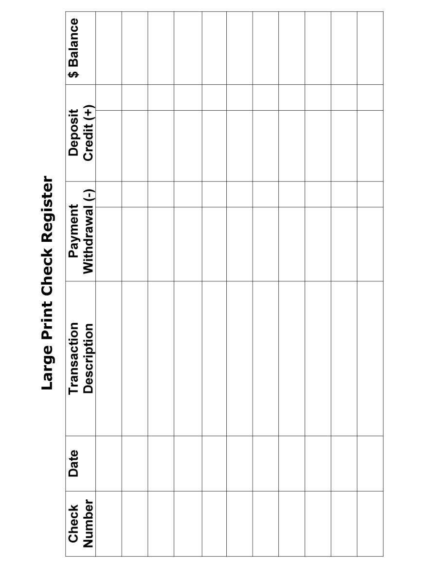 37 Checkbook Register Templates [100% Free, Printable] ᐅ Throughout Customizable Blank Check Template