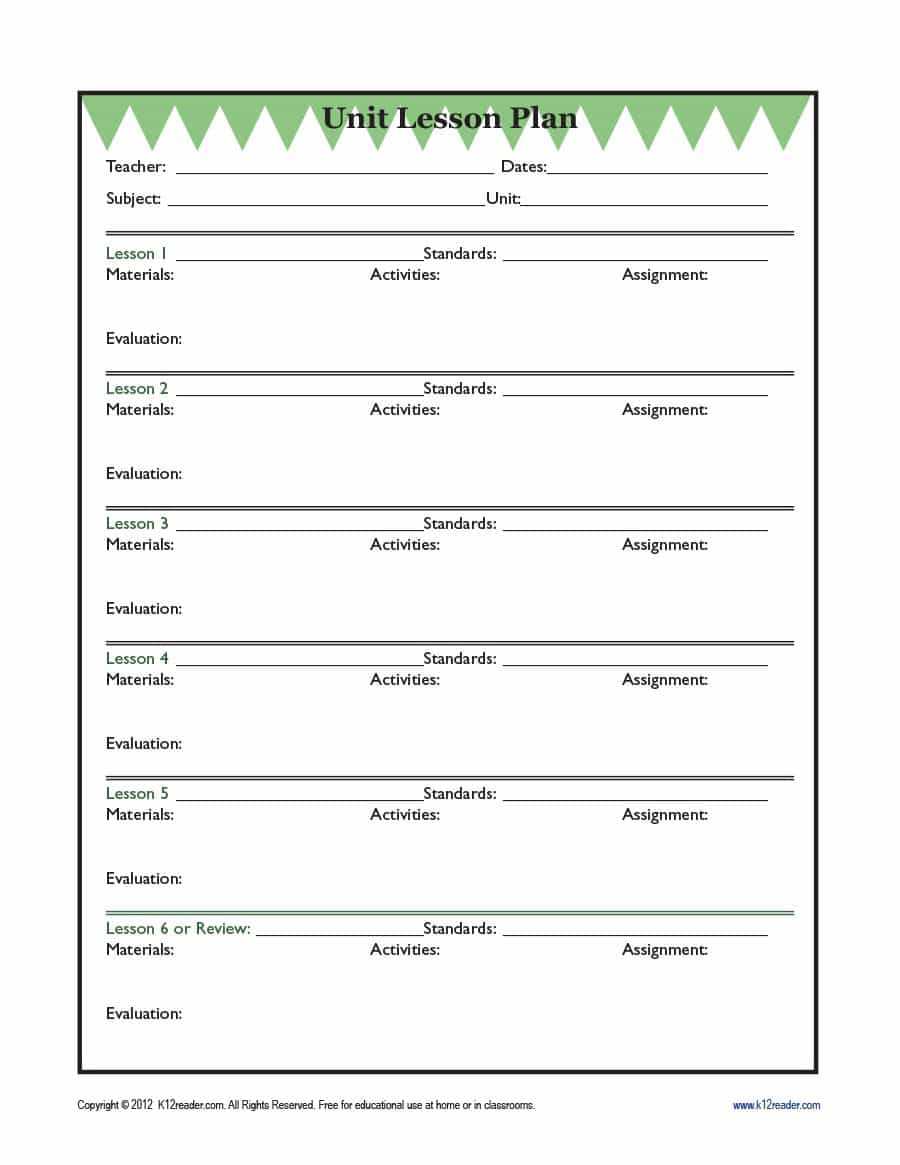 39 Best Unit Plan Templates [Word, Pdf] ᐅ Template Lab Throughout Blank Unit Lesson Plan Template