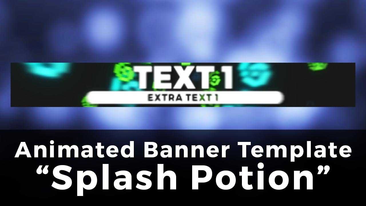 3D Advanced Minecraft Server Banner Template (Gif) – "splash Potion" Inside Minecraft Server Banner Template