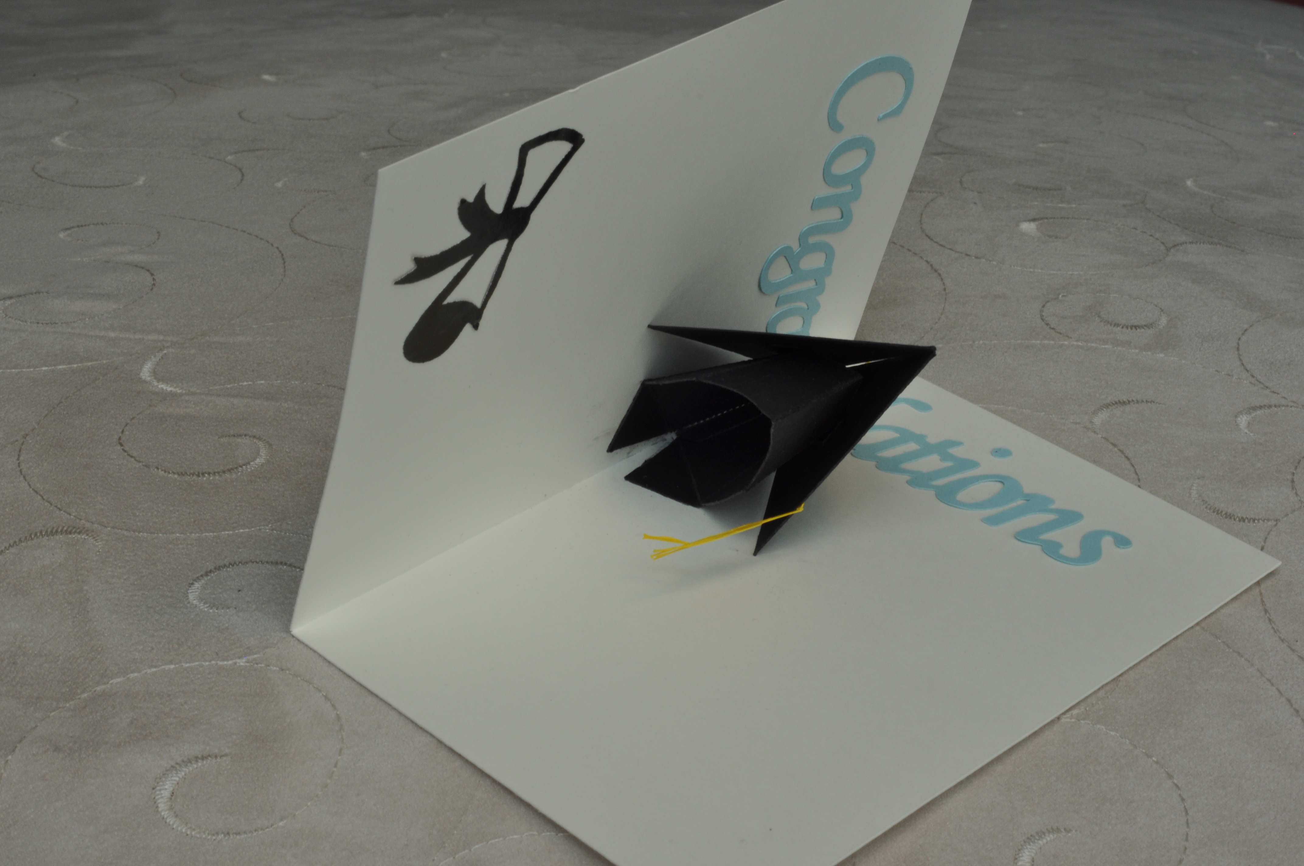 3D Graduation Cap Pop Up Card Template Pertaining To Graduation Pop Up Card Template