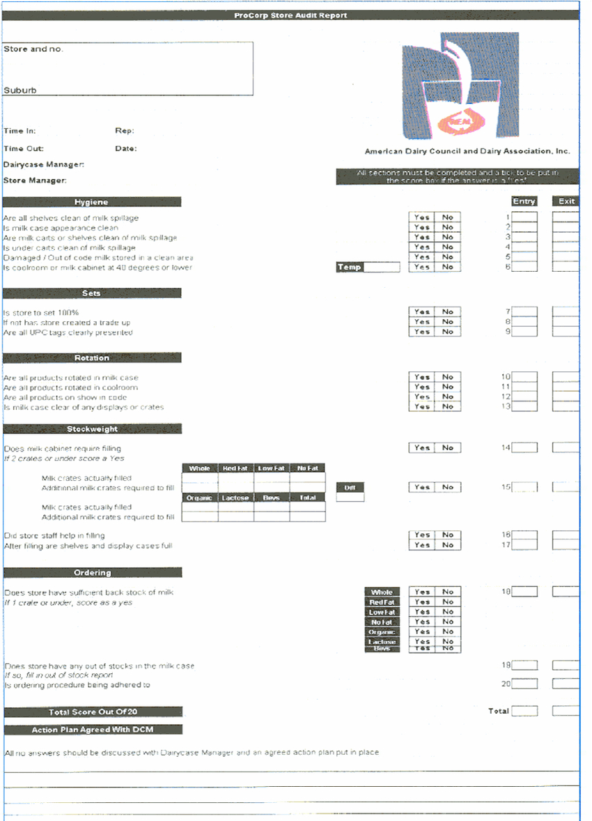 site visit audit report