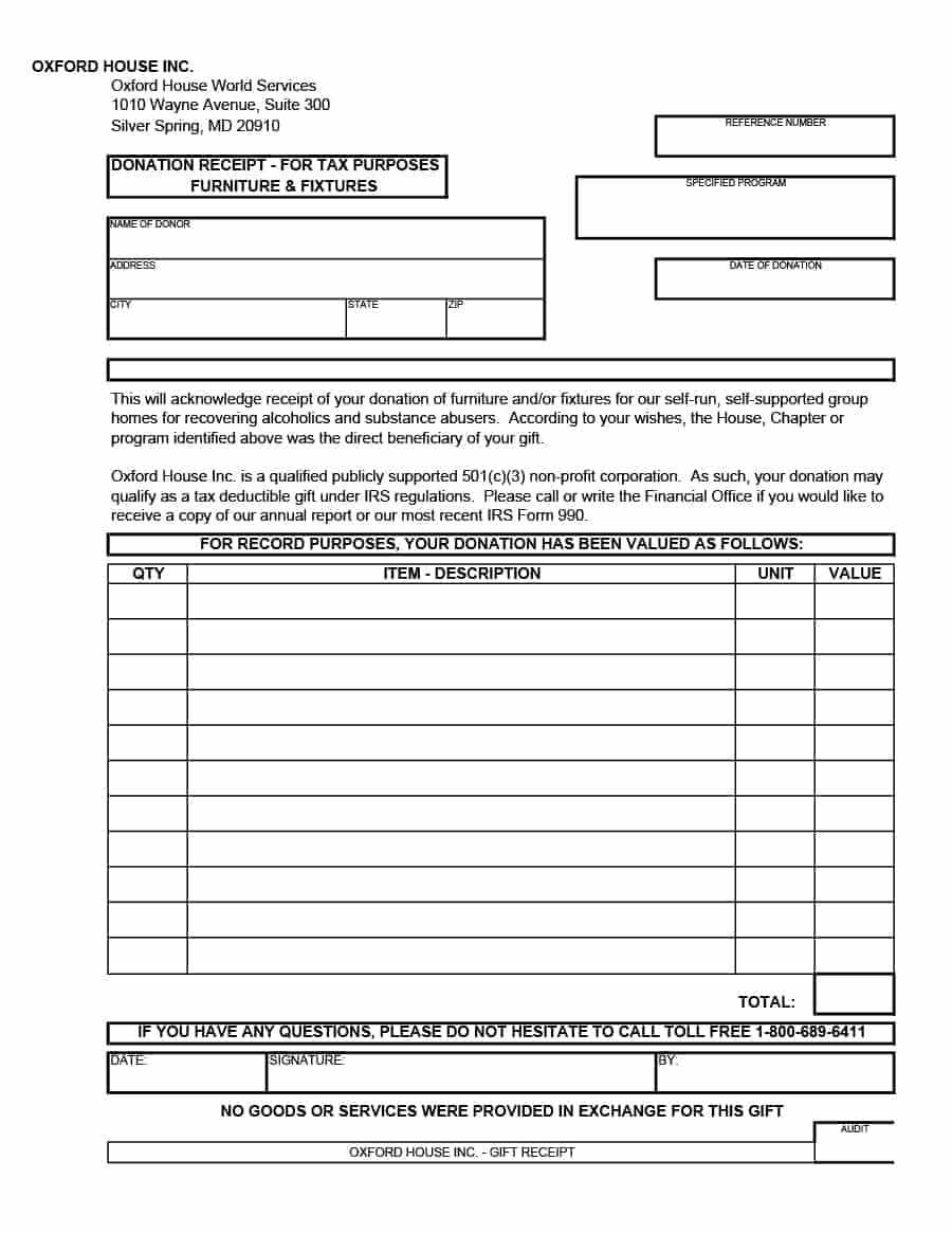 40 Donation Receipt Templates & Letters [Goodwill, Non Profit] Within Donation Report Template