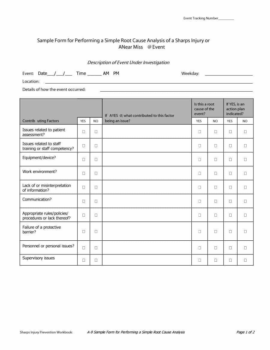 40+ Effective Root Cause Analysis Templates, Forms & Examples Pertaining To Failure Investigation Report Template