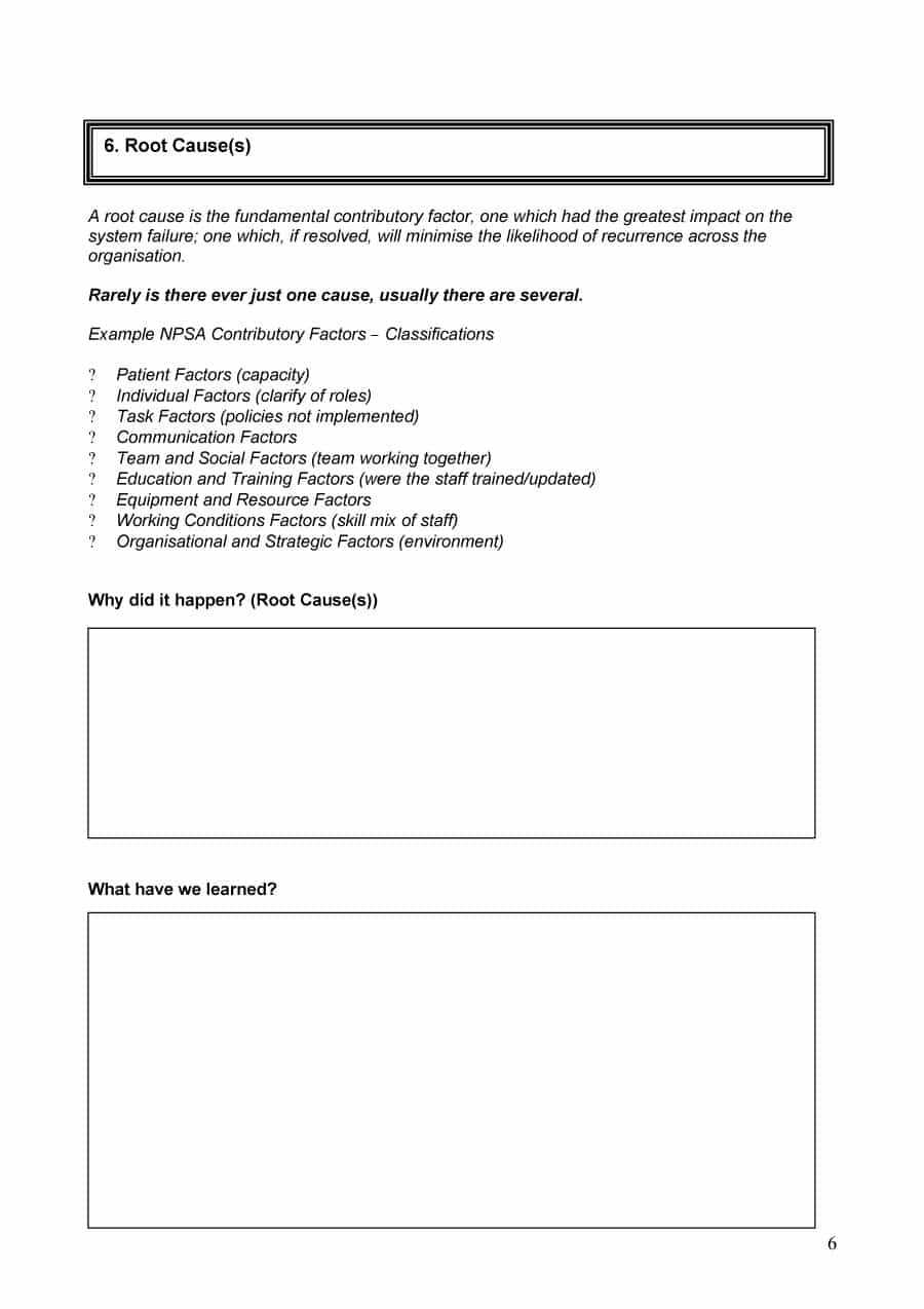 40+ Effective Root Cause Analysis Templates, Forms & Examples With Regard To Failure Investigation Report Template