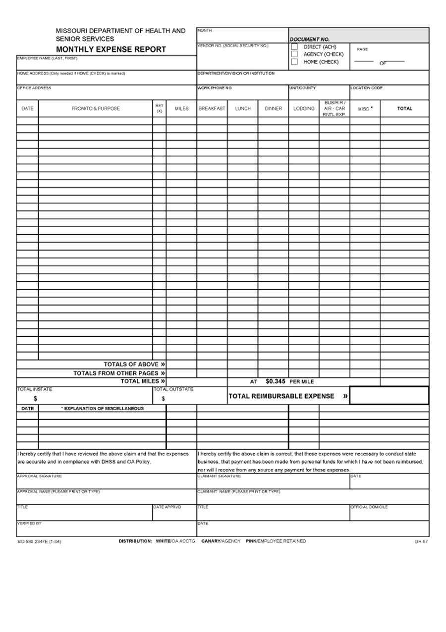 40+ Expense Report Templates To Help You Save Money ᐅ For Quarterly Expense Report Template