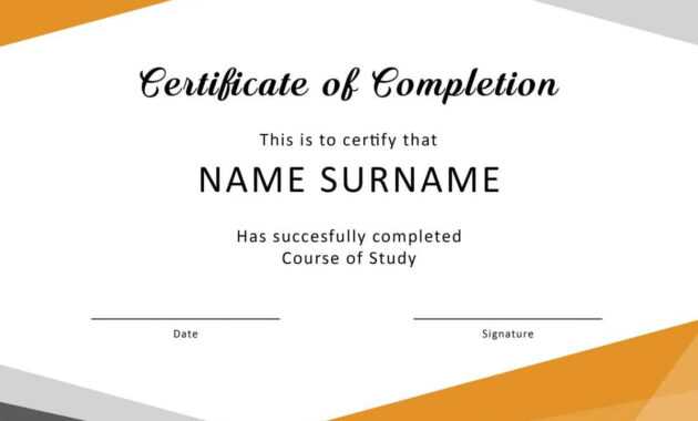 40 Fantastic Certificate Of Completion Templates [Word for Certificate Of Completion Template Word