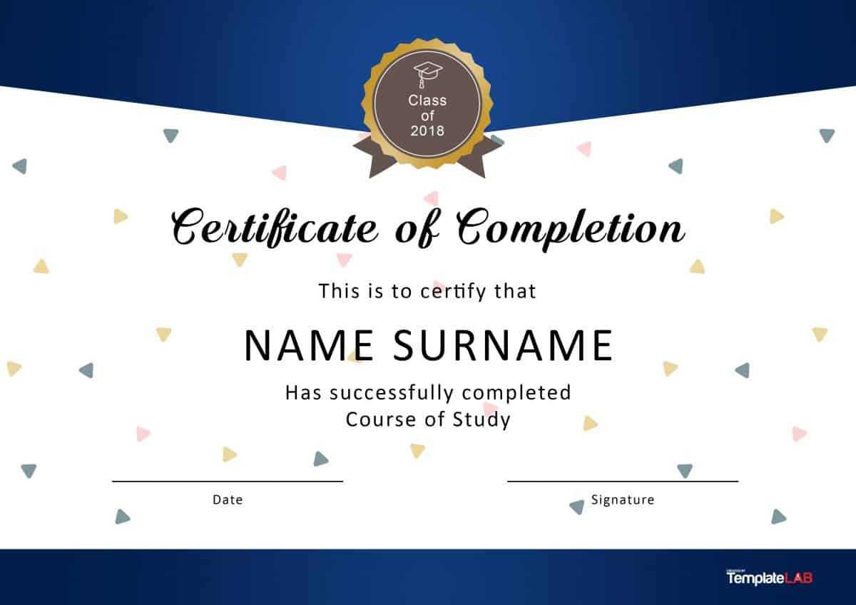 40 Fantastic Certificate Of Completion Templates [Word For Certificate Templates For Word Free Downloads