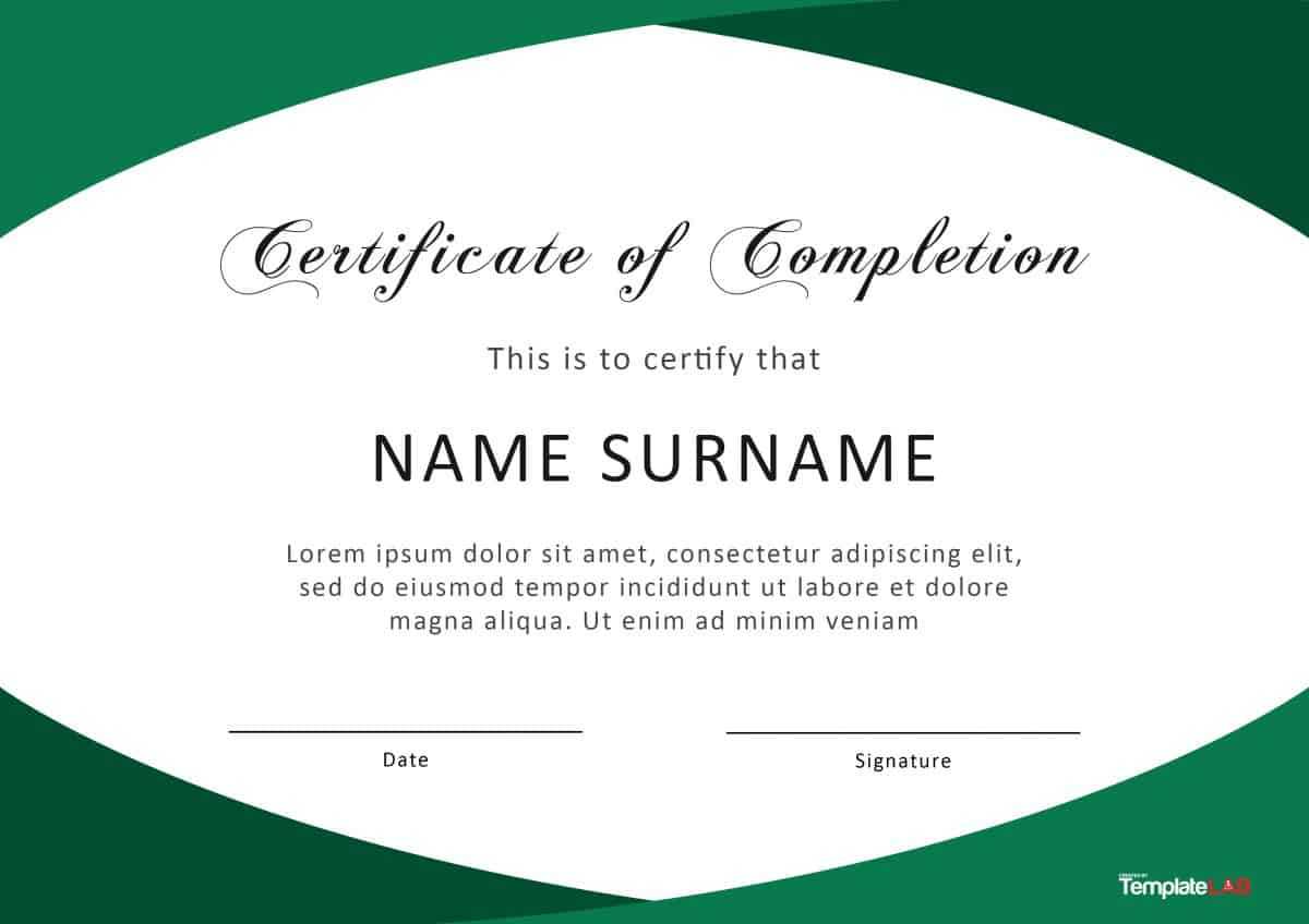 40 Fantastic Certificate Of Completion Templates [Word In Certificate Of Completion Template Word