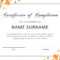 40 Fantastic Certificate Of Completion Templates [Word In Free Certificate Of Completion Template Word