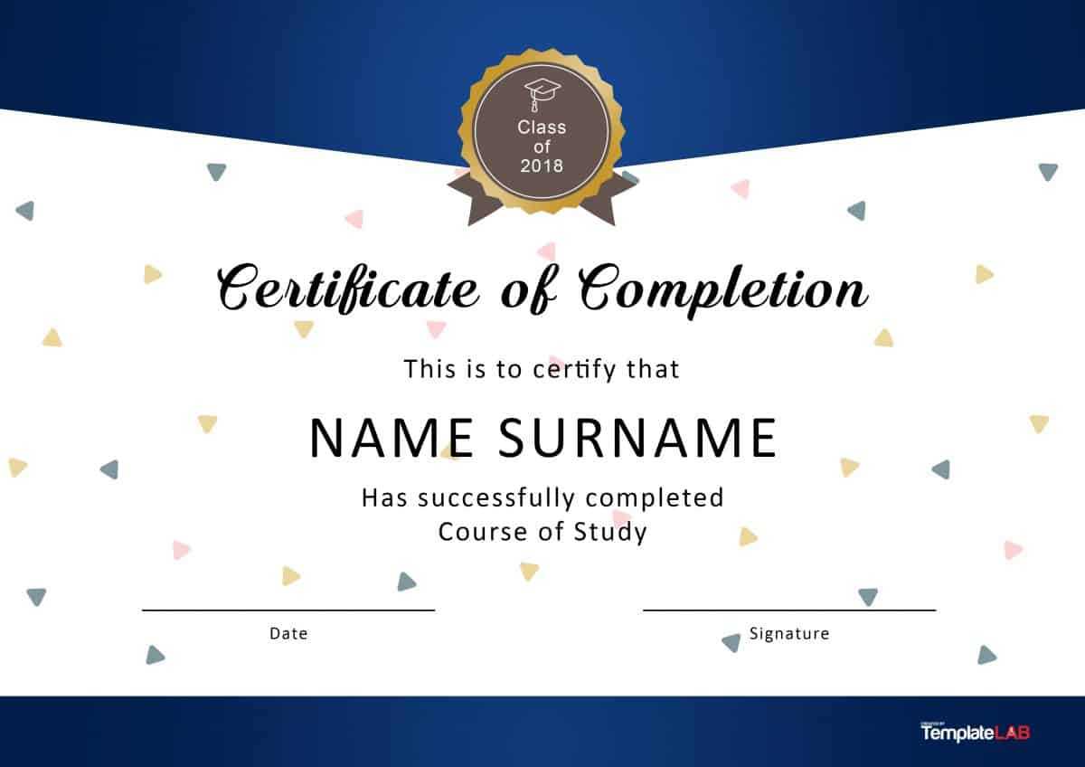 40 Fantastic Certificate Of Completion Templates [Word Intended For Blank Certificate Of Achievement Template