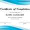 40 Fantastic Certificate Of Completion Templates [Word Regarding Template For Training Certificate