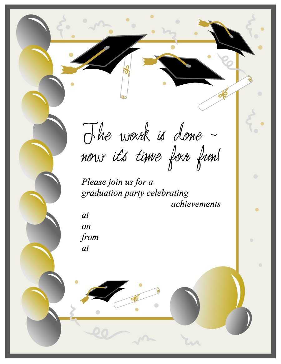 40+ Free Graduation Invitation Templates ᐅ Template Lab In Graduation Party Invitation Templates Free Word