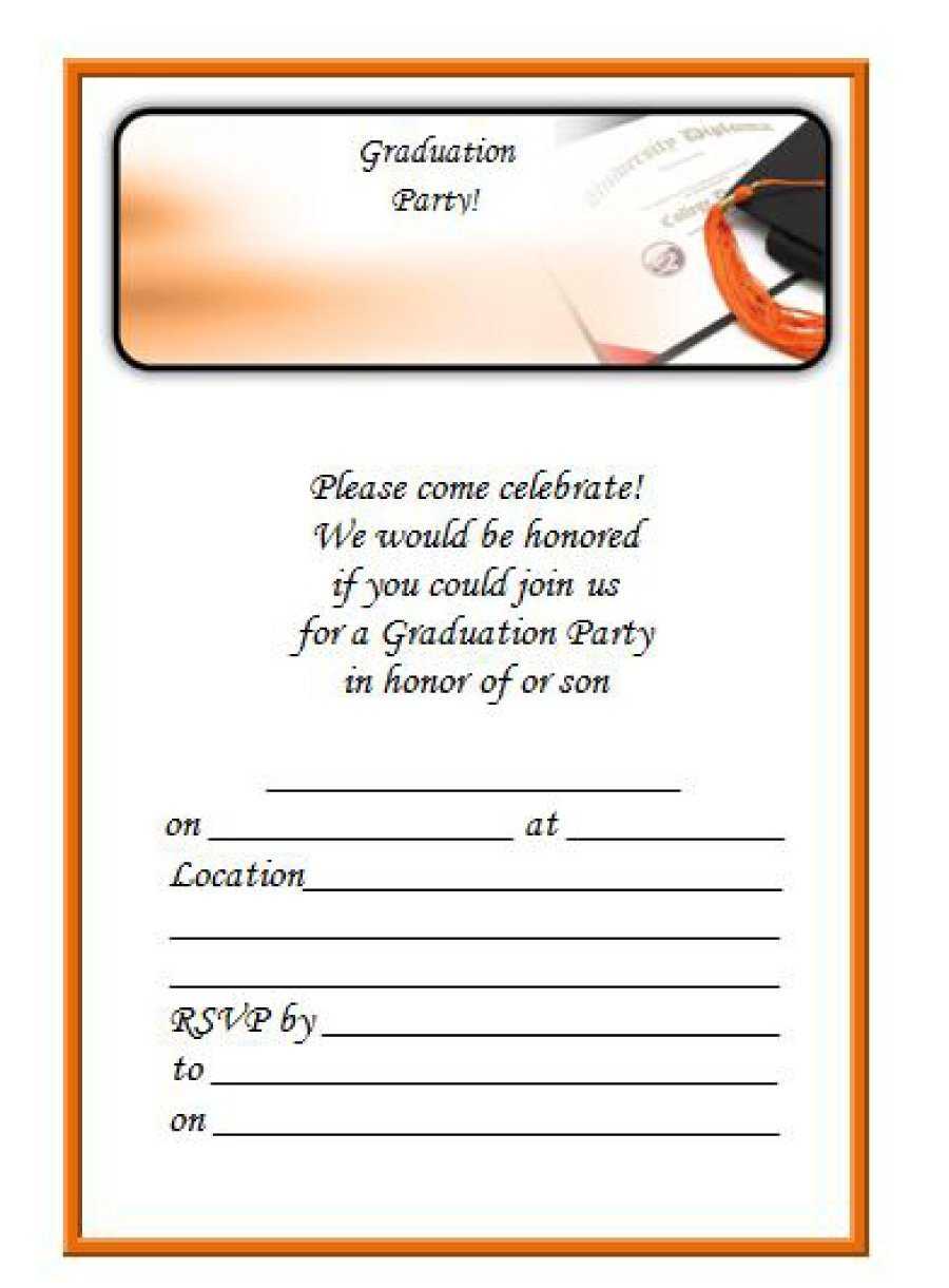 40+ Free Graduation Invitation Templates ᐅ Template Lab Intended For Graduation Invitation Templates Microsoft Word