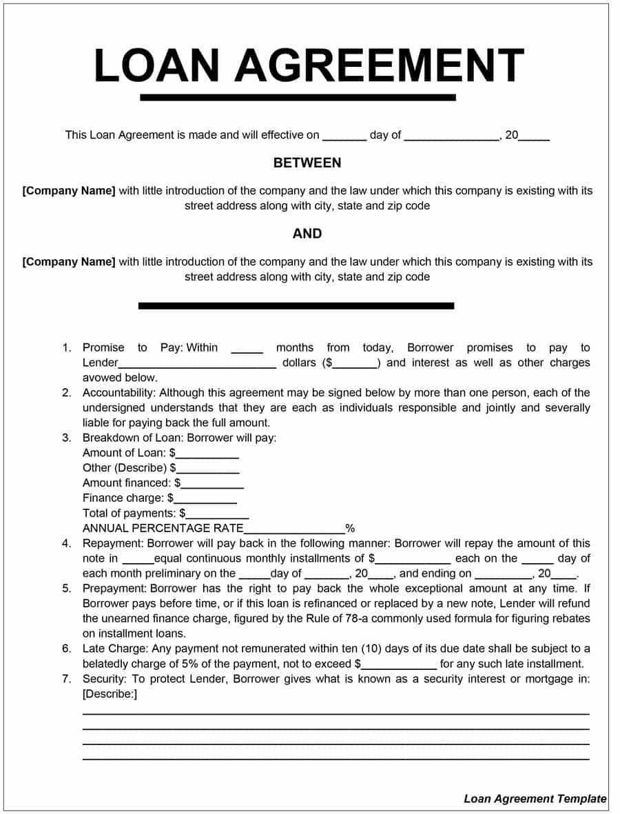 40+ Free Loan Agreement Templates [Word & Pdf] ᐅ Template Lab Regarding Blank Legal Document Template