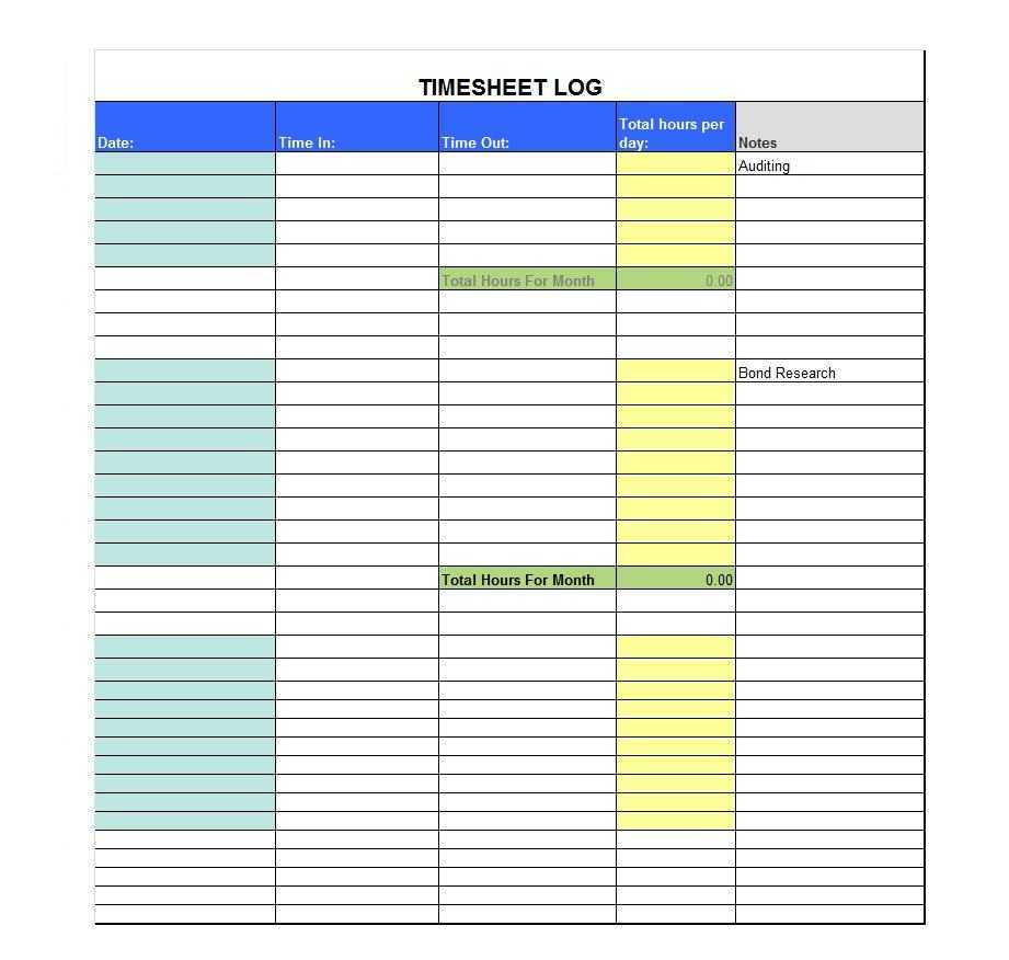 40 Free Timesheet Templates [In Excel] ᐅ Template Lab With Regard To Sample Job Cards Templates