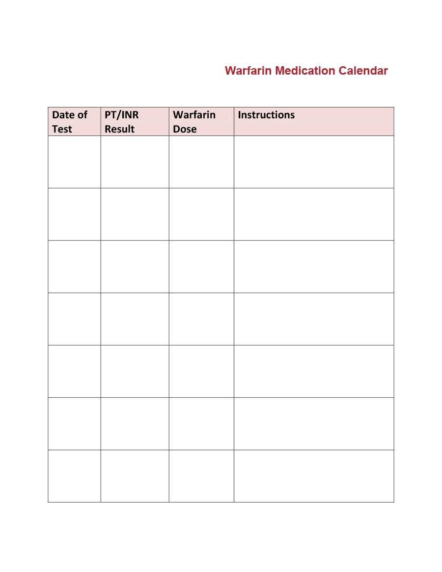 40 Great Medication Schedule Templates (+Medication Calendars) In Medication Card Template