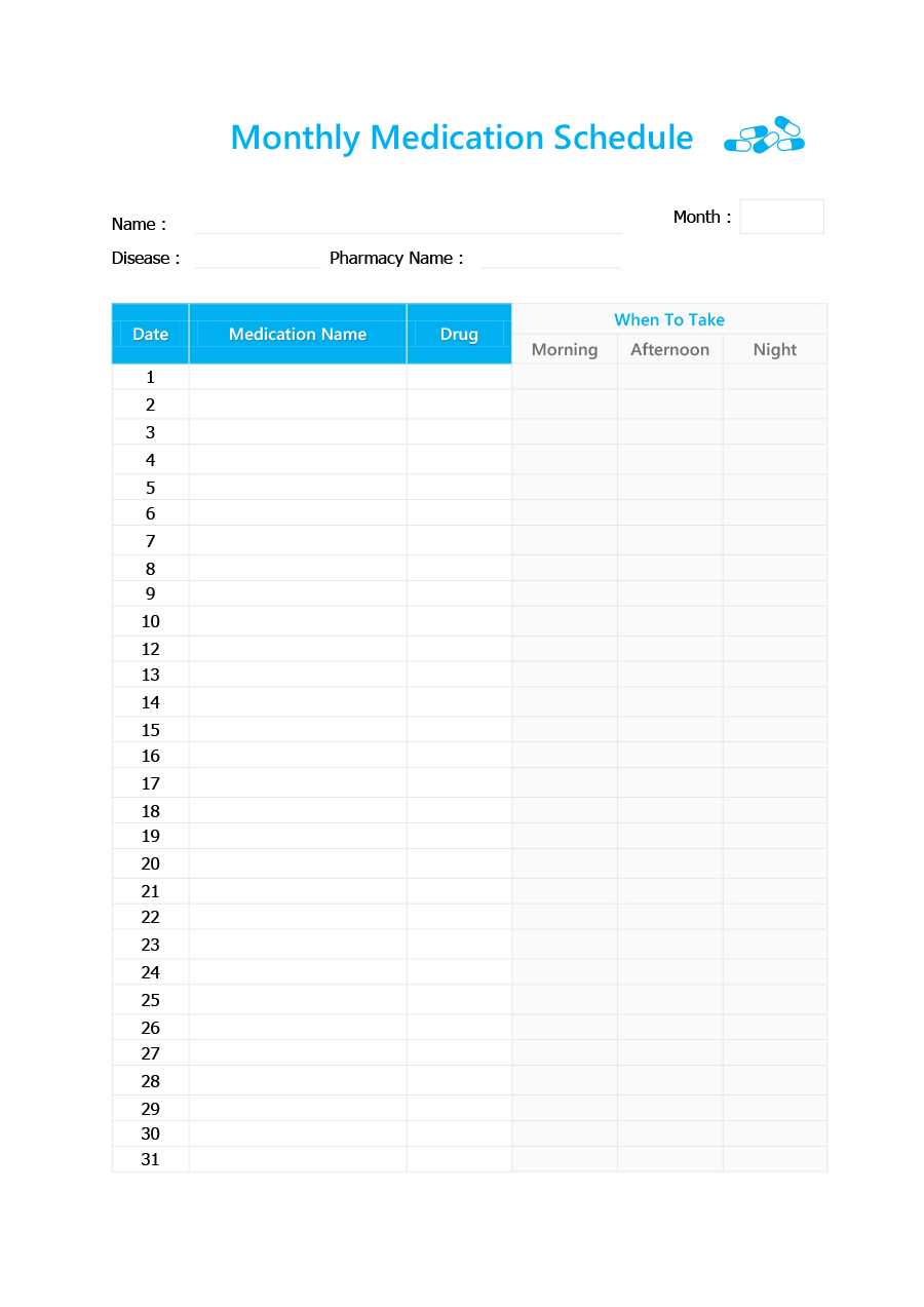 40 Great Medication Schedule Templates (+Medication Calendars) Intended For Med Cards Template