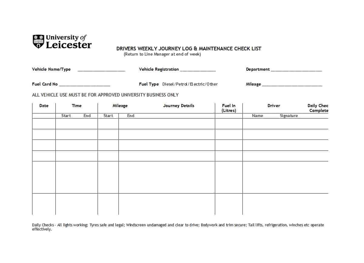 40 Printable Vehicle Maintenance Log Templates ᐅ Template Lab For Maintenance Job Card Template