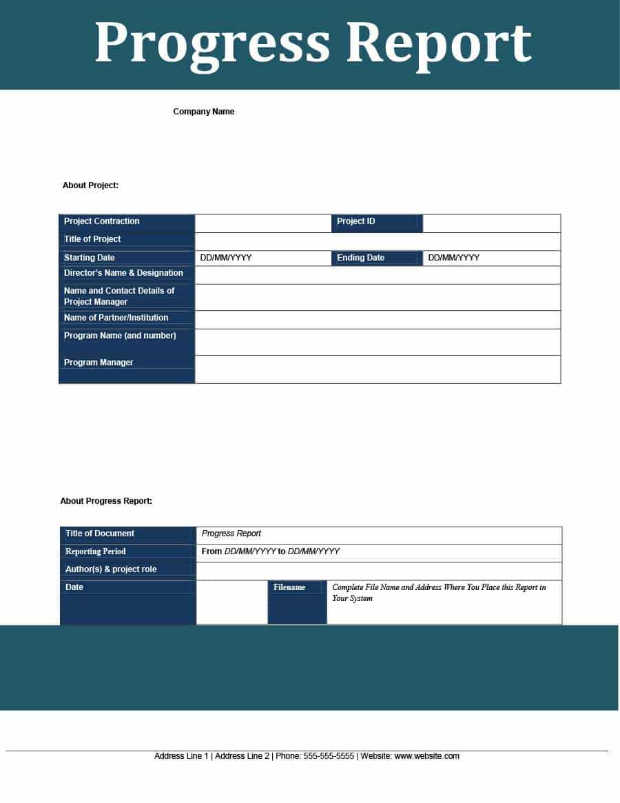 40+ Project Status Report Templates [Word, Excel, Ppt] ᐅ In It Progress Report Template
