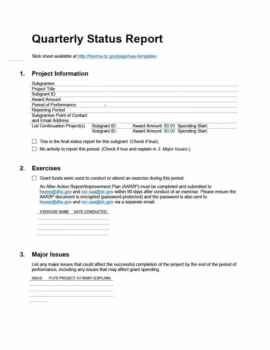 40+ Project Status Report Templates [Word, Excel, Ppt] ᐅ Regarding Project Status Report Email Template