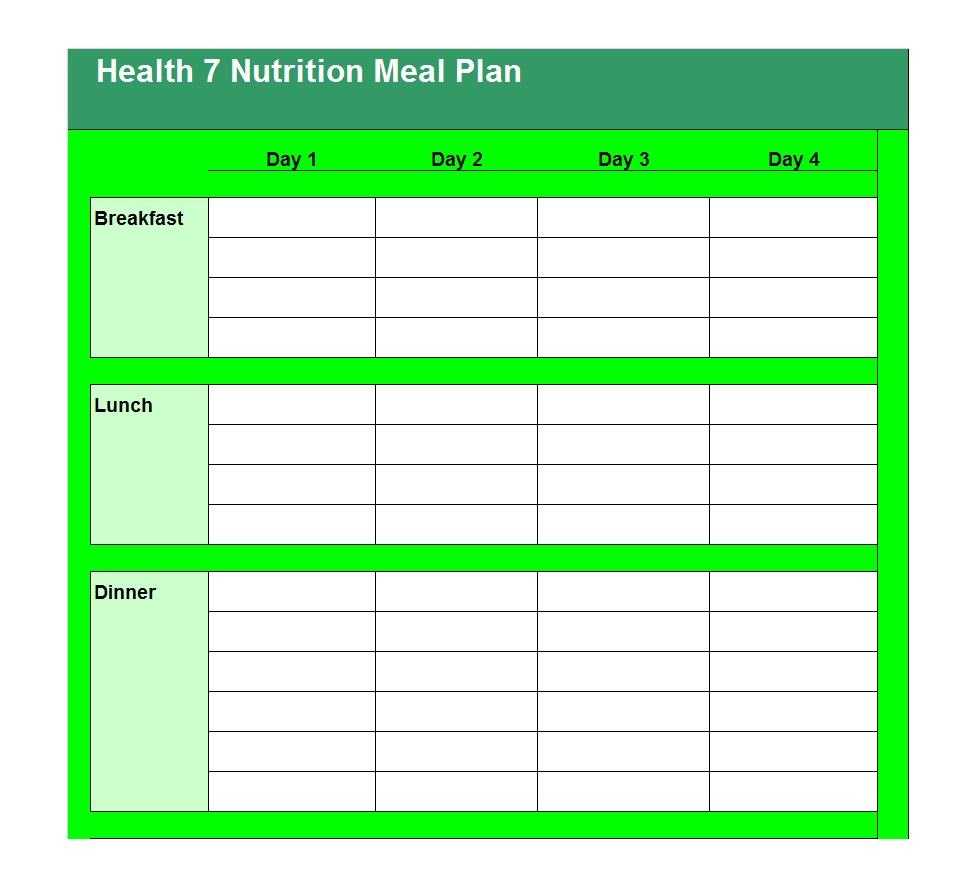 40+ Weekly Meal Planning Templates ᐅ Template Lab With Regard To Menu Planning Template Word