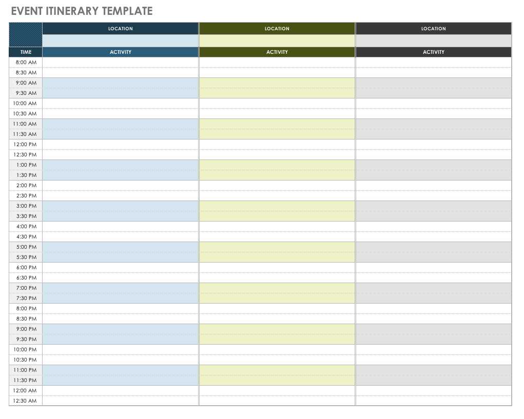 41+ Itinerary Template – Travel, Trip, Wedding, Vacation With Blank Trip Itinerary Template