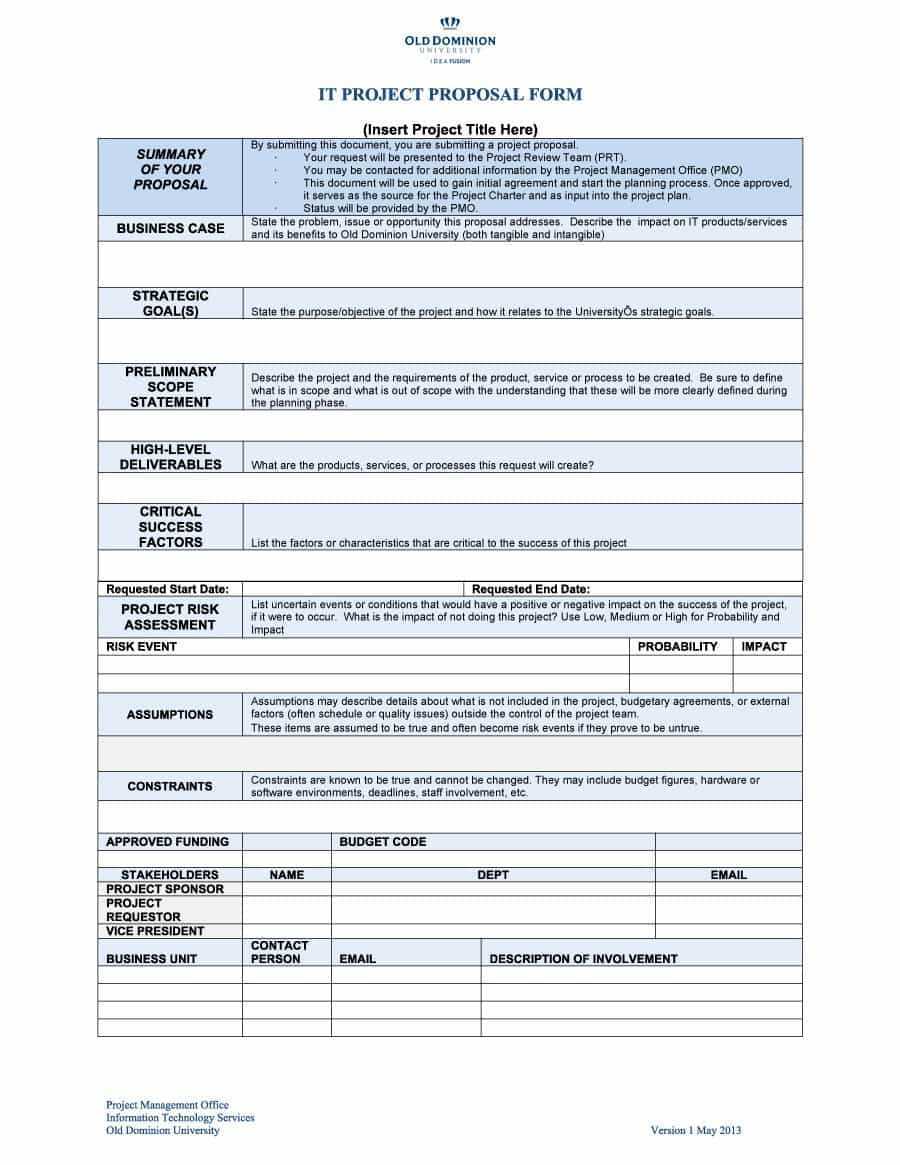 43 Professional Project Proposal Templates ᐅ Template Lab For Software Project Proposal Template Word