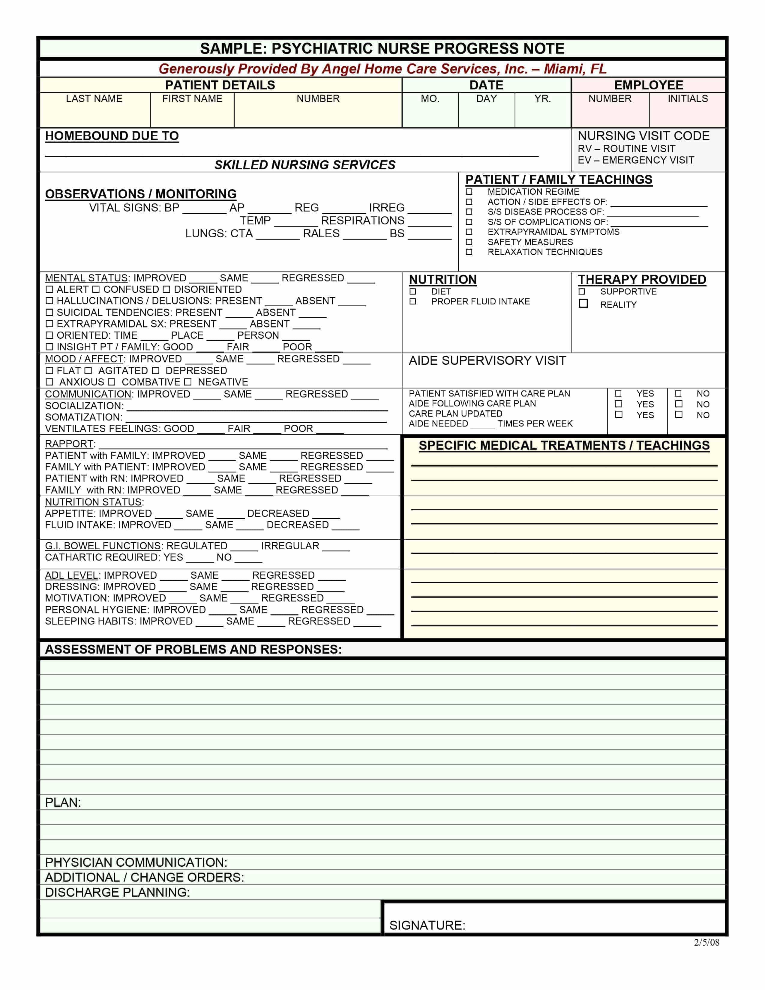 43 Progress Notes Templates [Mental Health, Psychotherapy In Blank Soap Note Template