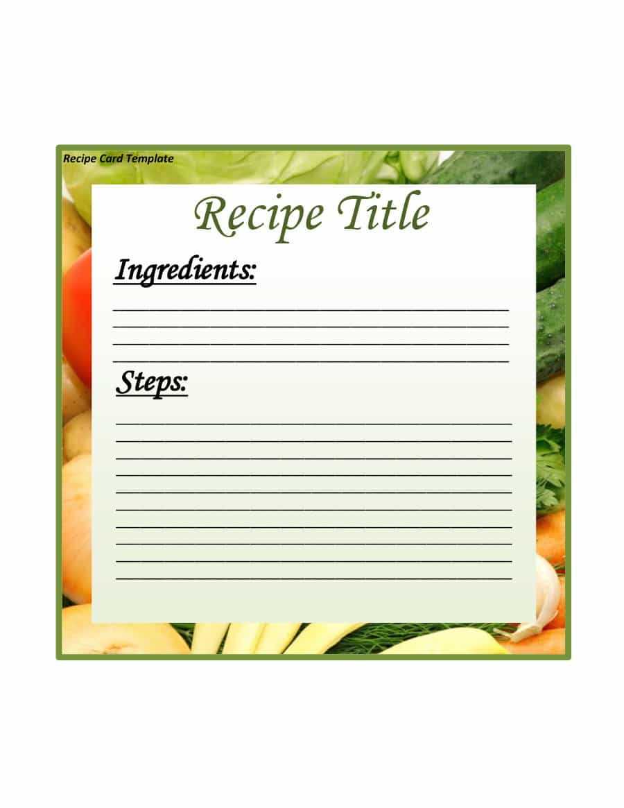 44 Perfect Cookbook Templates [+Recipe Book & Recipe Cards] Regarding Microsoft Word Recipe Card Template