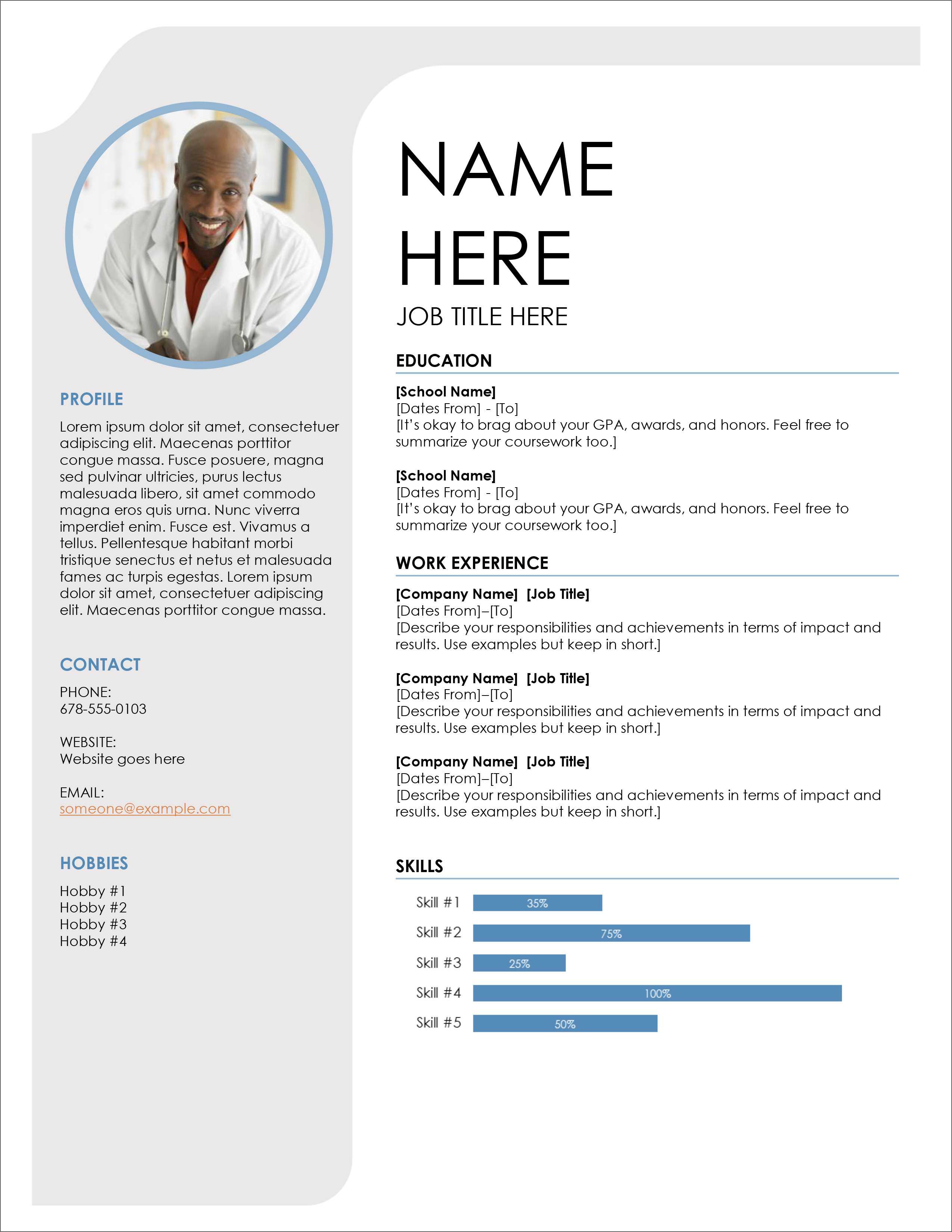 45 Free Modern Resume / Cv Templates – Minimalist, Simple For Resume Templates Word 2007