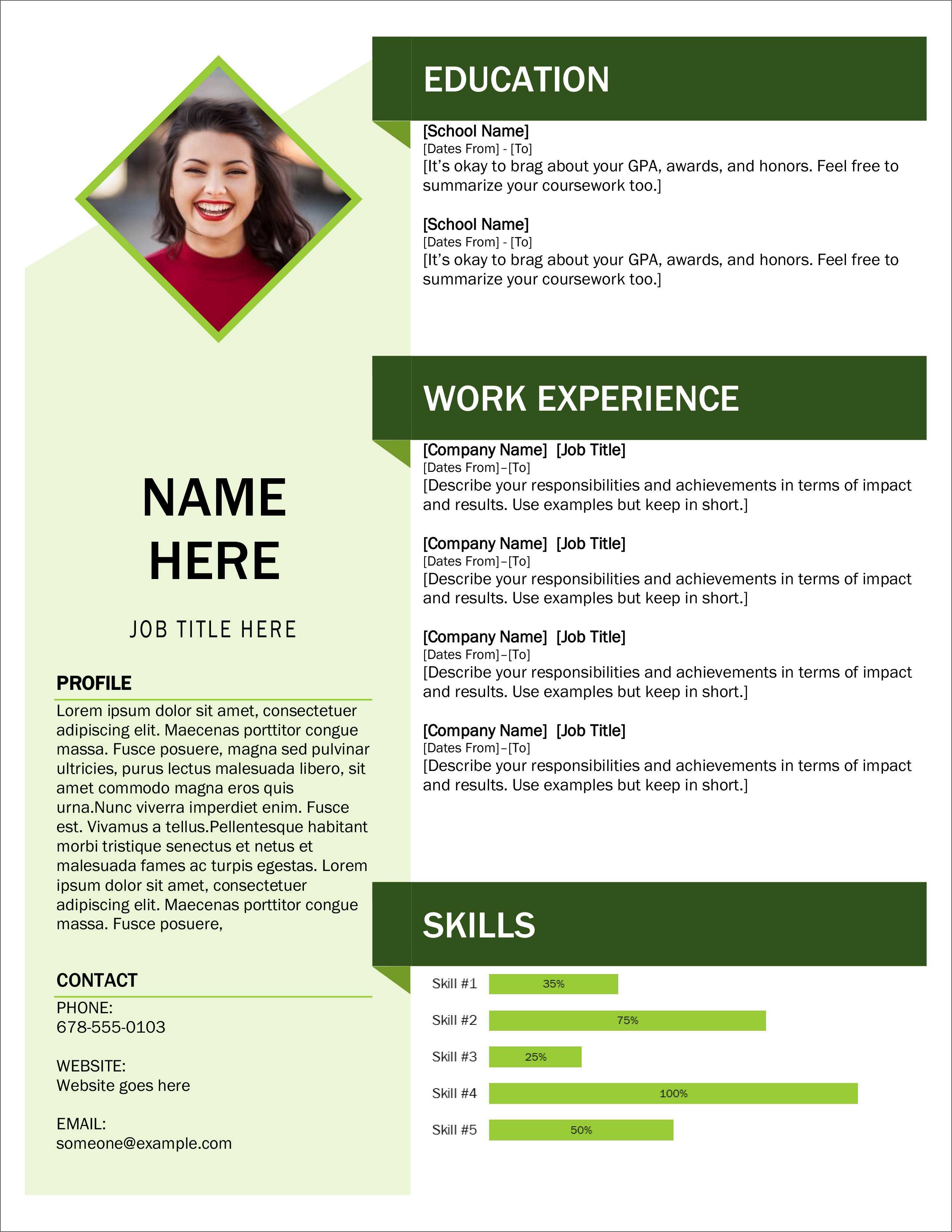 45 Free Modern Resume / Cv Templates – Minimalist, Simple Throughout Free Downloadable Resume Templates For Word