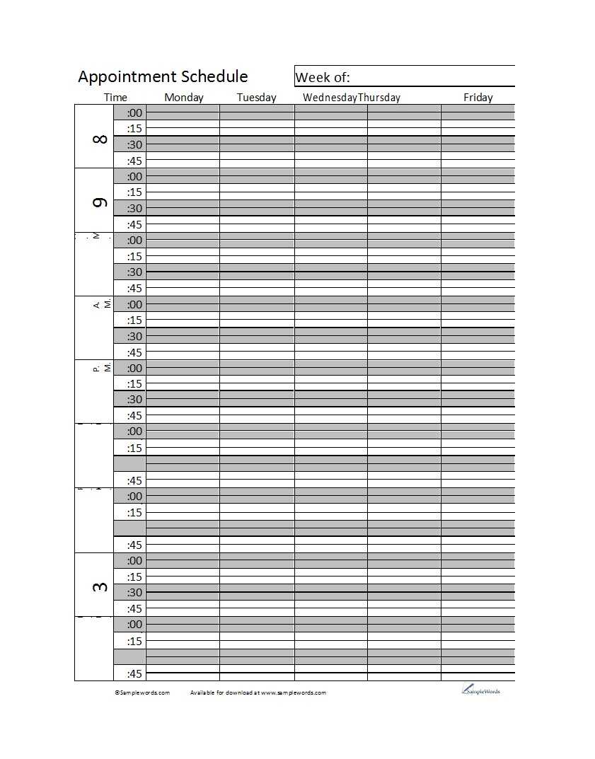 45 Printable Appointment Schedule Templates [& Appointment For Medical Appointment Card Template Free