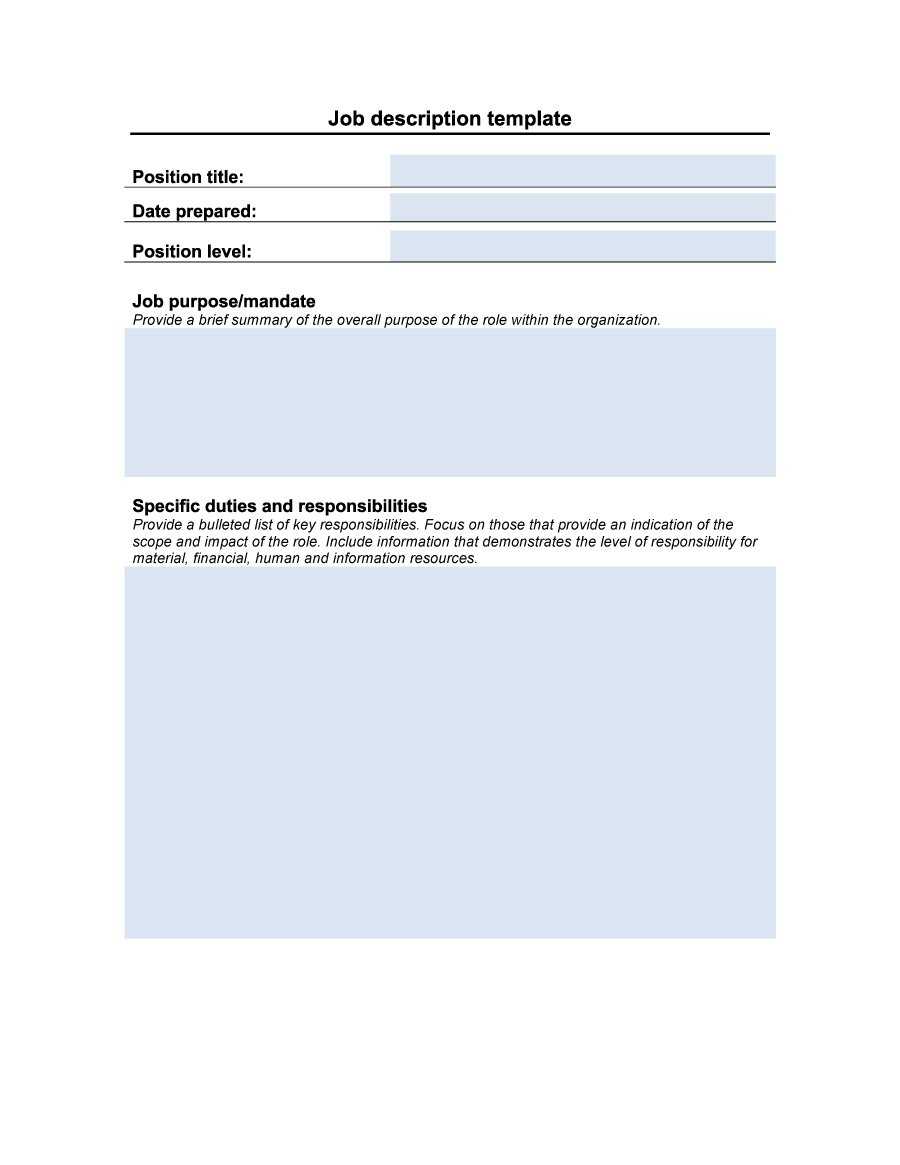 47 Job Description Templates & Examples ᐅ Template Lab In Job Descriptions Template Word