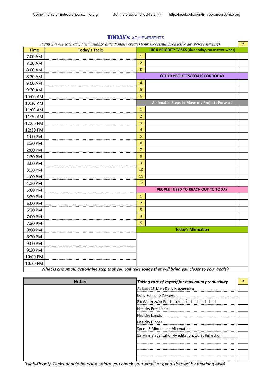 47 Printable Daily Planner Templates (Free In Word/excel/pdf) Within Printable Blank Daily Schedule Template