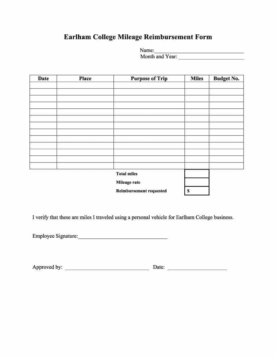 47 Reimbursement Form Templates [Mileage, Expense, Vsp] Regarding Reimbursement Form Template Word