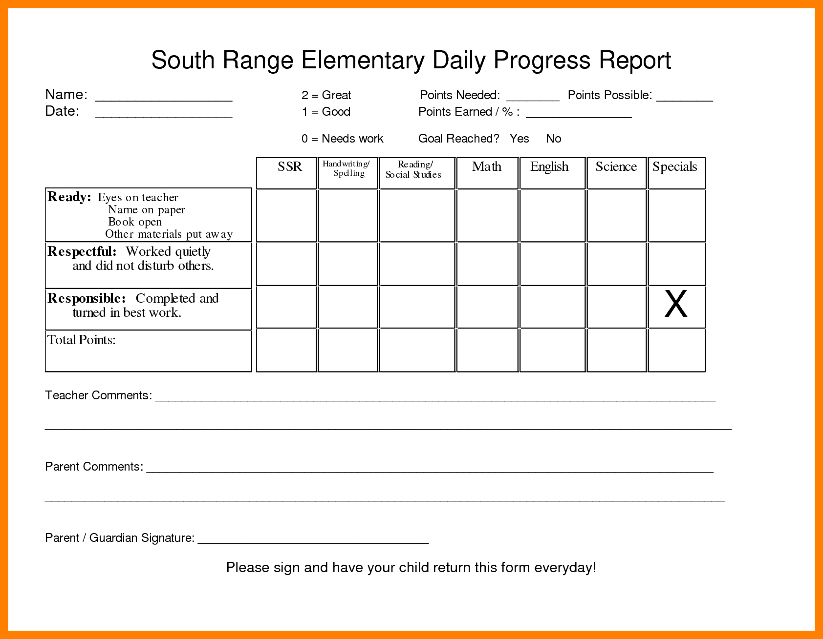 5+ Daily Progress Reports Template | Lobo Development Regarding School Progress Report Template