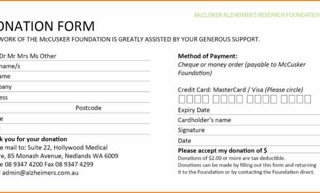 5+ Donation Forms Templates Free | Instinctual Intelligence with Donation Card Template Free