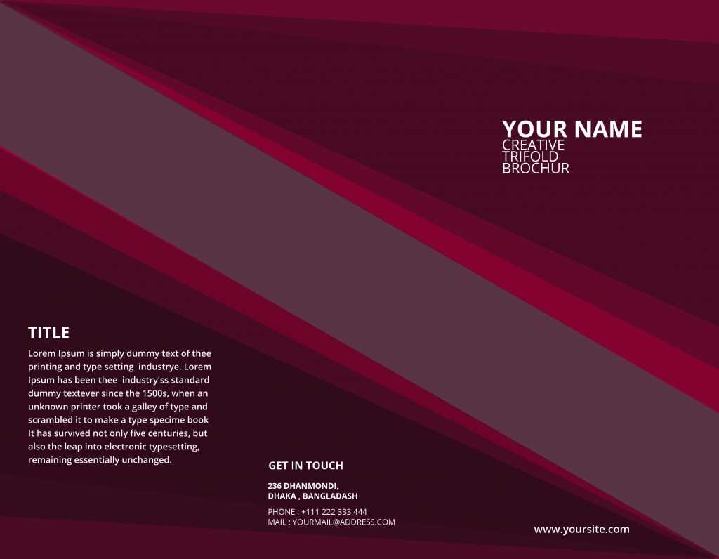 5 Free Online Brochure Templates To Create Your Own Brochure   Within Free Online Tri Fold Brochure Template