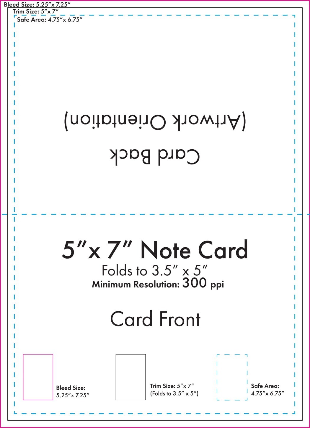 5" X 7" Note Card Template – U.s. Press For 3 By 5 Index Card Template