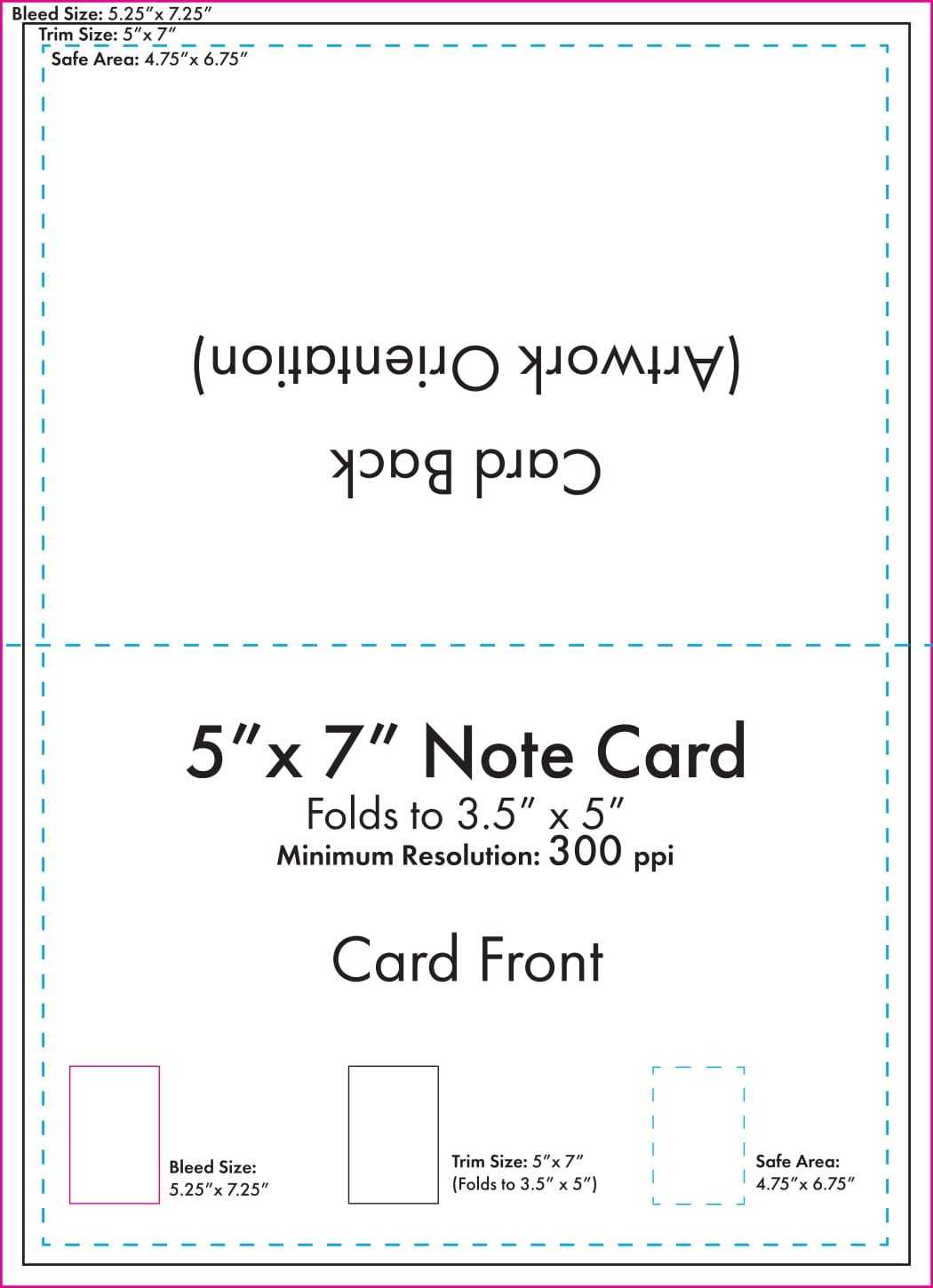 5" X 7" Note Card Template – U.s. Press For 3 By 5 Index Card Template